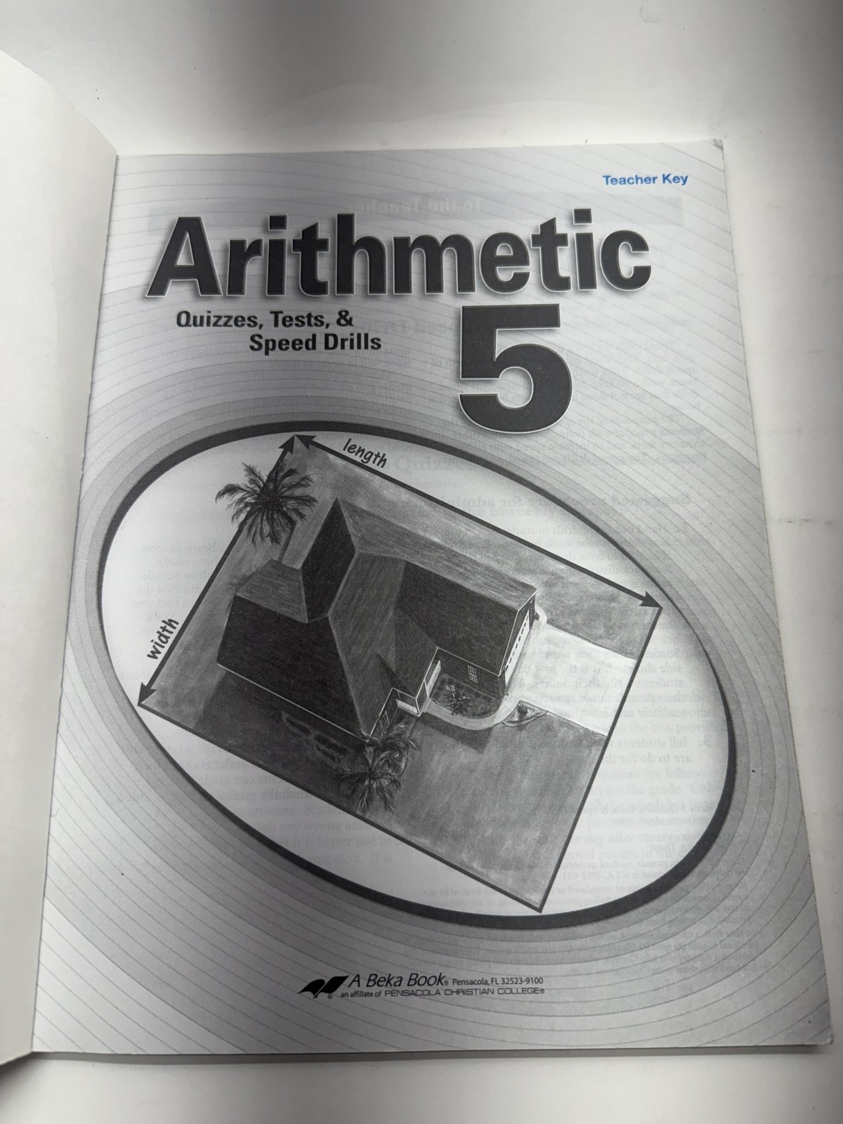 Arithmetic 5 Teacher Quiz Test Key A Beka Book Math Homeschool Softcover