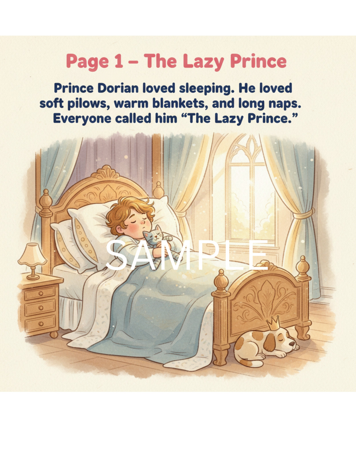 The Lazy Prince | Kids Storybook Book | Printable Digital Download