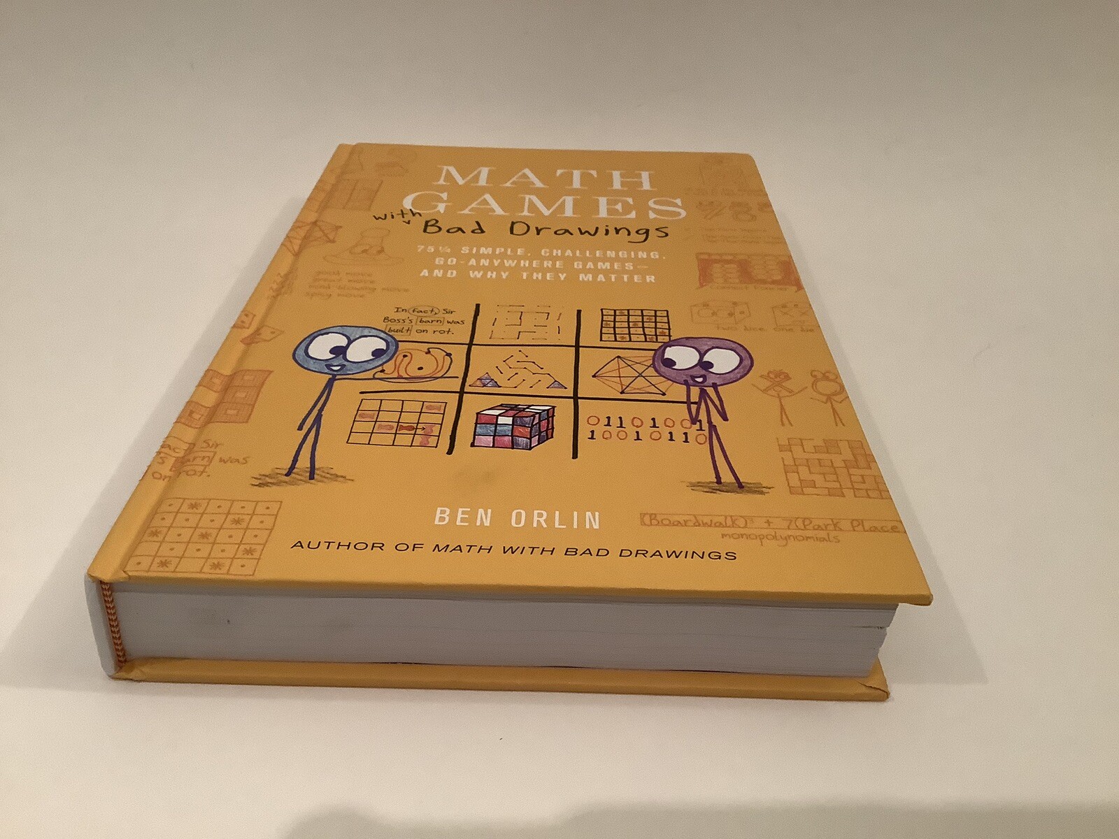 MATH GAMES WITH BAD DRAWINGS: 75 1/4 – HARDCOVER, BY ORLIN BEN – VERY GOOD