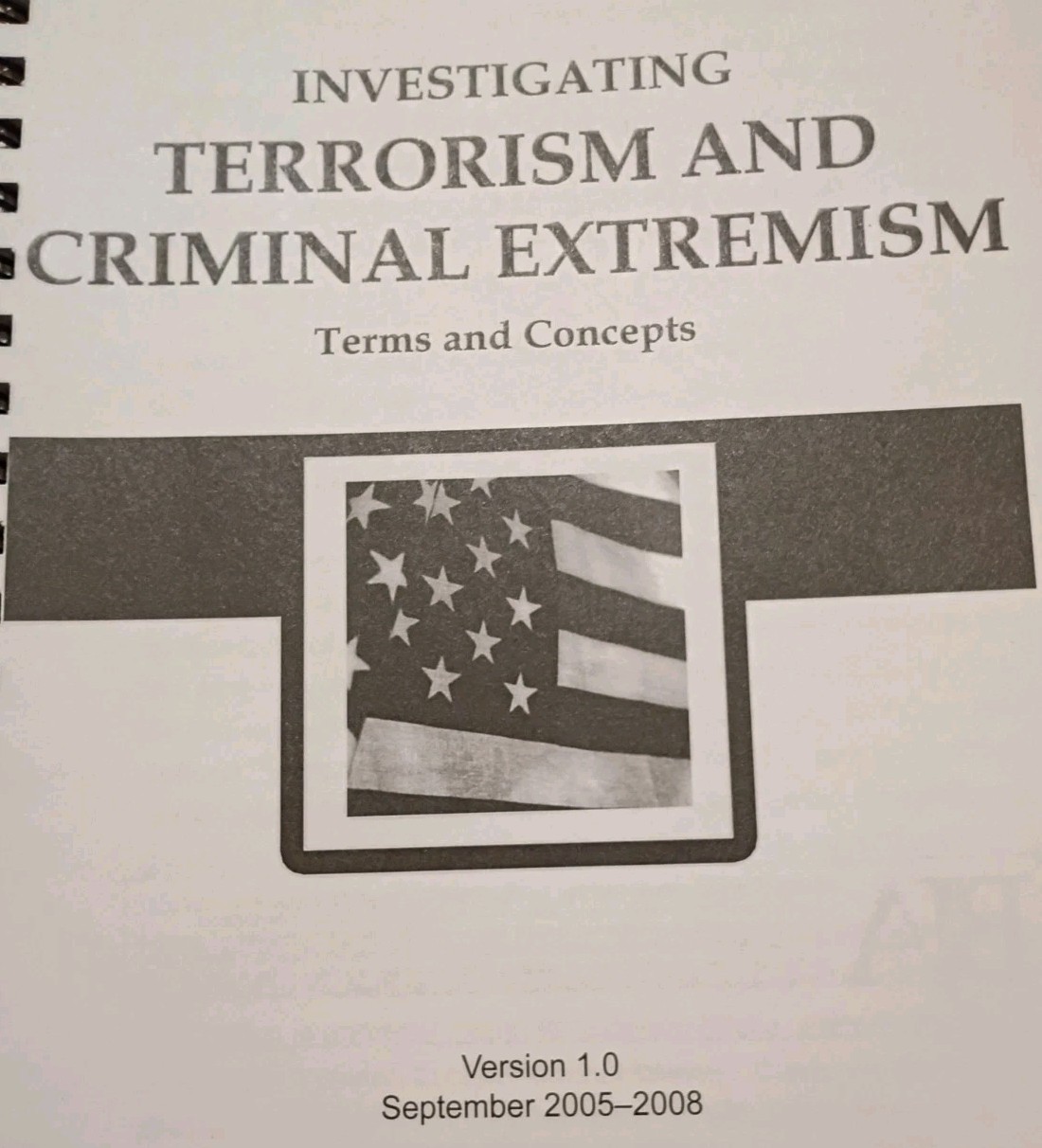 BJA Wire-Bound Book: Terrorism and Criminal Extremism, Definitions & Concepts