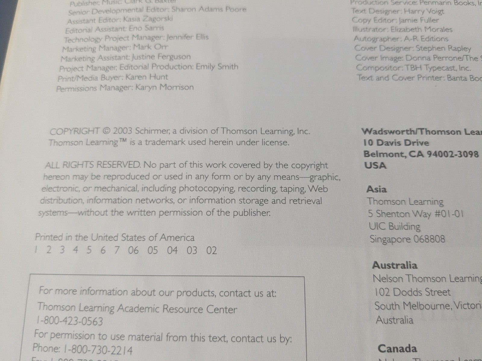 Basics of Singing By Jan Schmidt 2003 5th Edition Spiral Bound