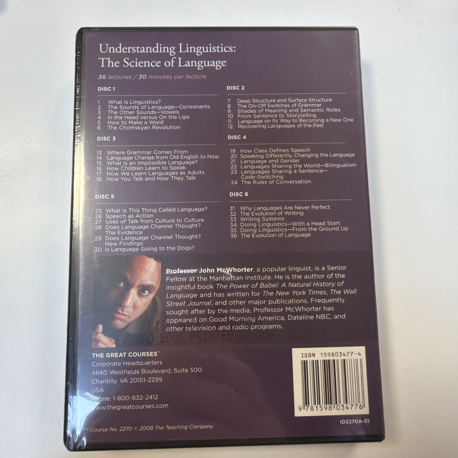 Understanding Linguistics : The Science of Language by John McWhorter (DVD)