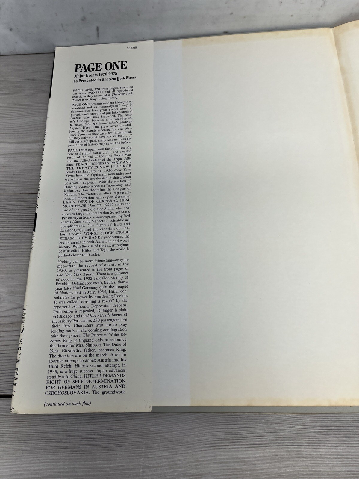 The New York Times – Page One The Major Events 1920-1975 – Disasters – Lot Of 3.