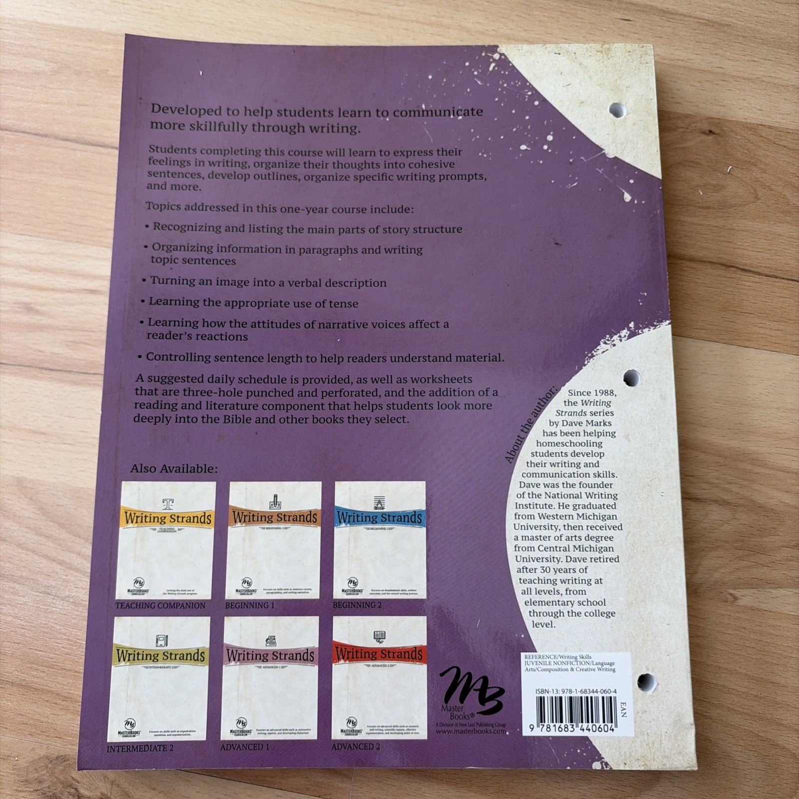 Brand NEW Master Books Writing Strands Intermediate I Student Workbook
