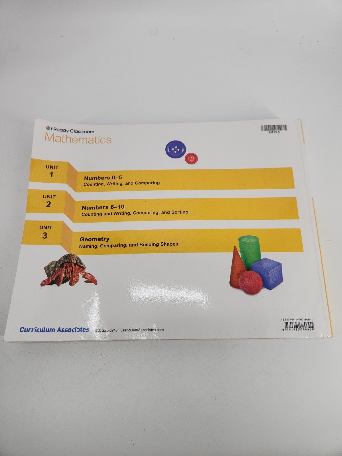 i-Ready Classroom Mathematics Grade K Volume 1 – Teacher’s Guide
