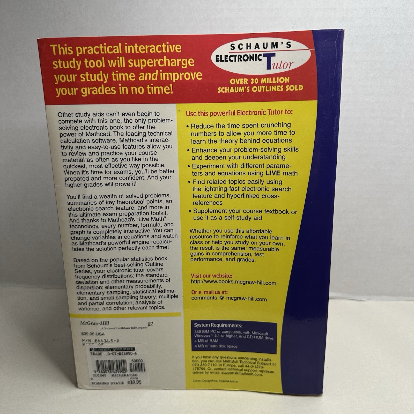 Schaum’s Outline of Statistics – paperback, Murray R Spiegel, 9780070602816