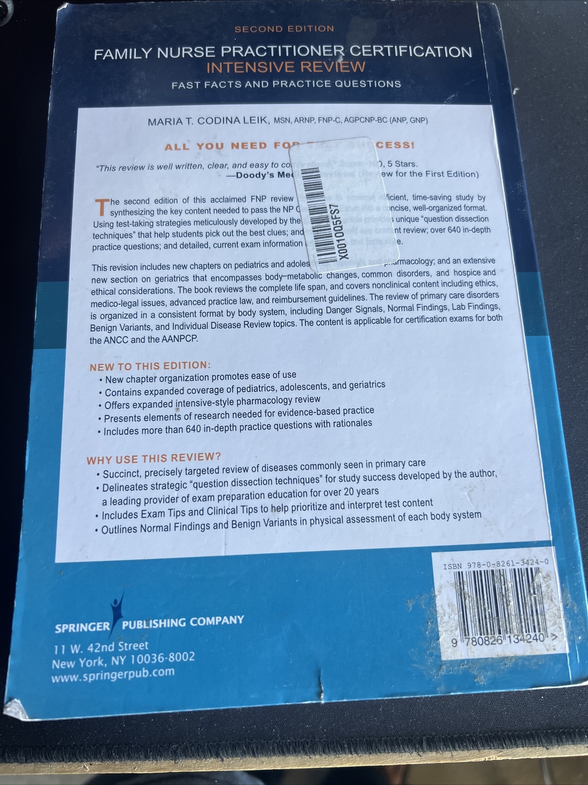 Family Nurse Practitioner Certification Intensive Review 2nd Edition Maria Leik