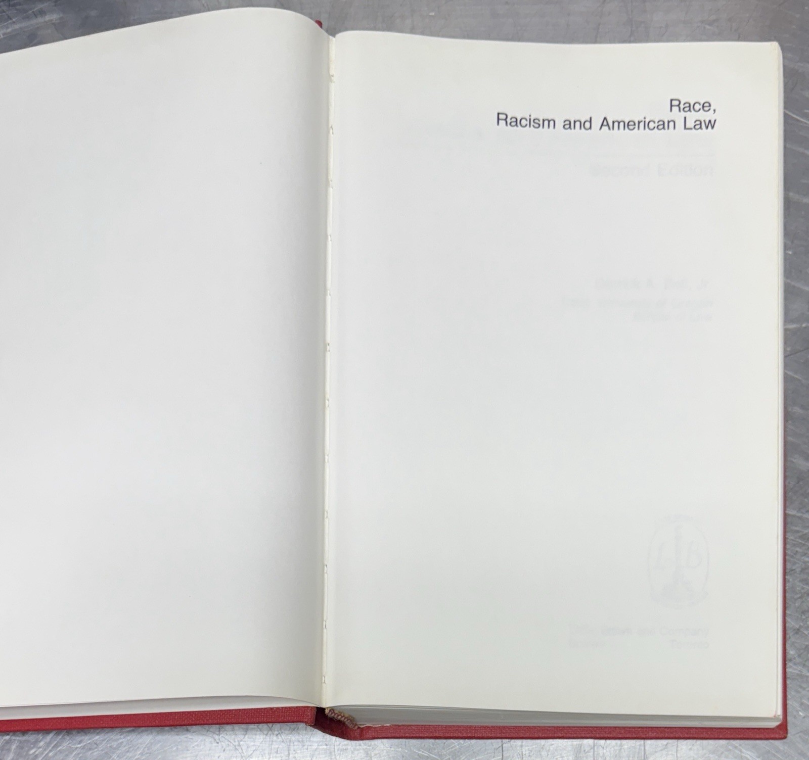 Race, racism and American law 2nd Ed 7th Printing