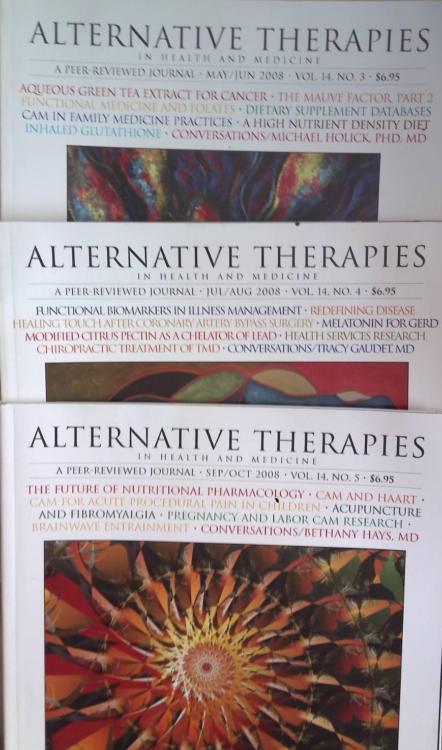 ALTERNATIVE THERAPIES IN HEALTH AND MEDICINE 11 vols