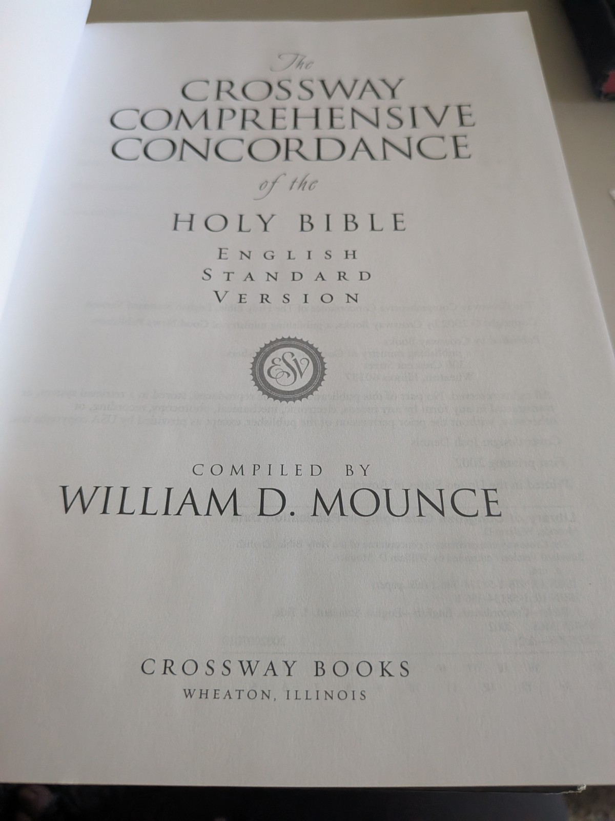 The Crossway Comprehensive Concordance of the Holy Bible, HB, ESV, Mounce