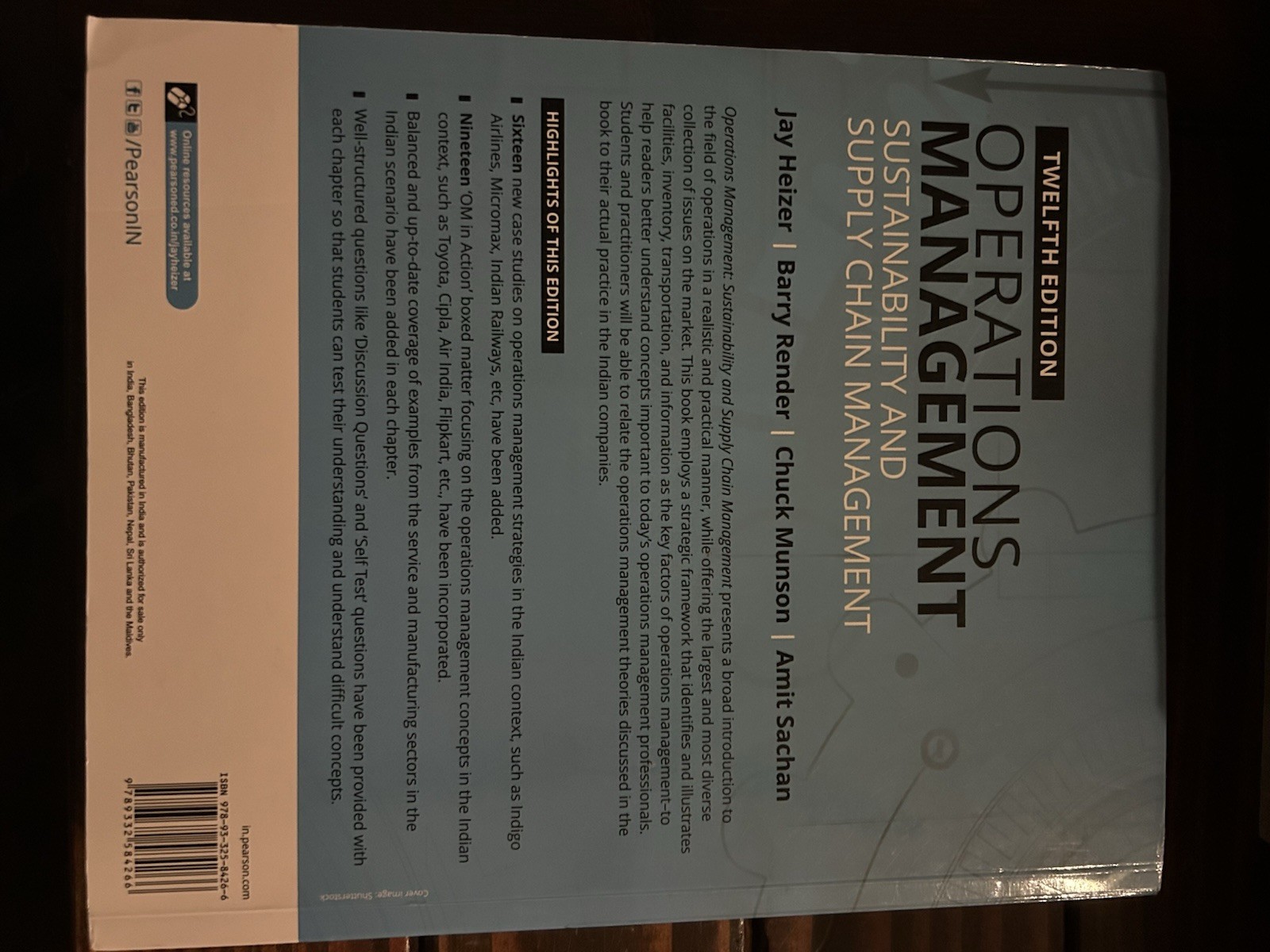 Operations Management: Sustainability and Supply Chain Management (12th Edition)