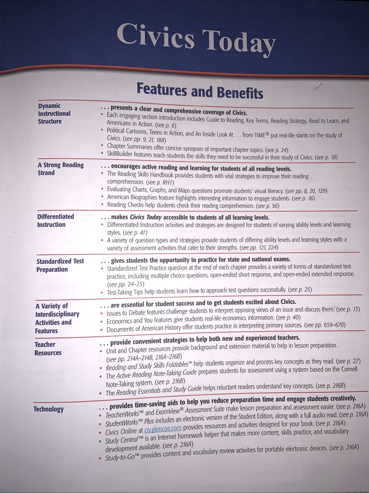 Glencoe Civics Today Teacher Edition Wraparound 2007 Citizenship Economics