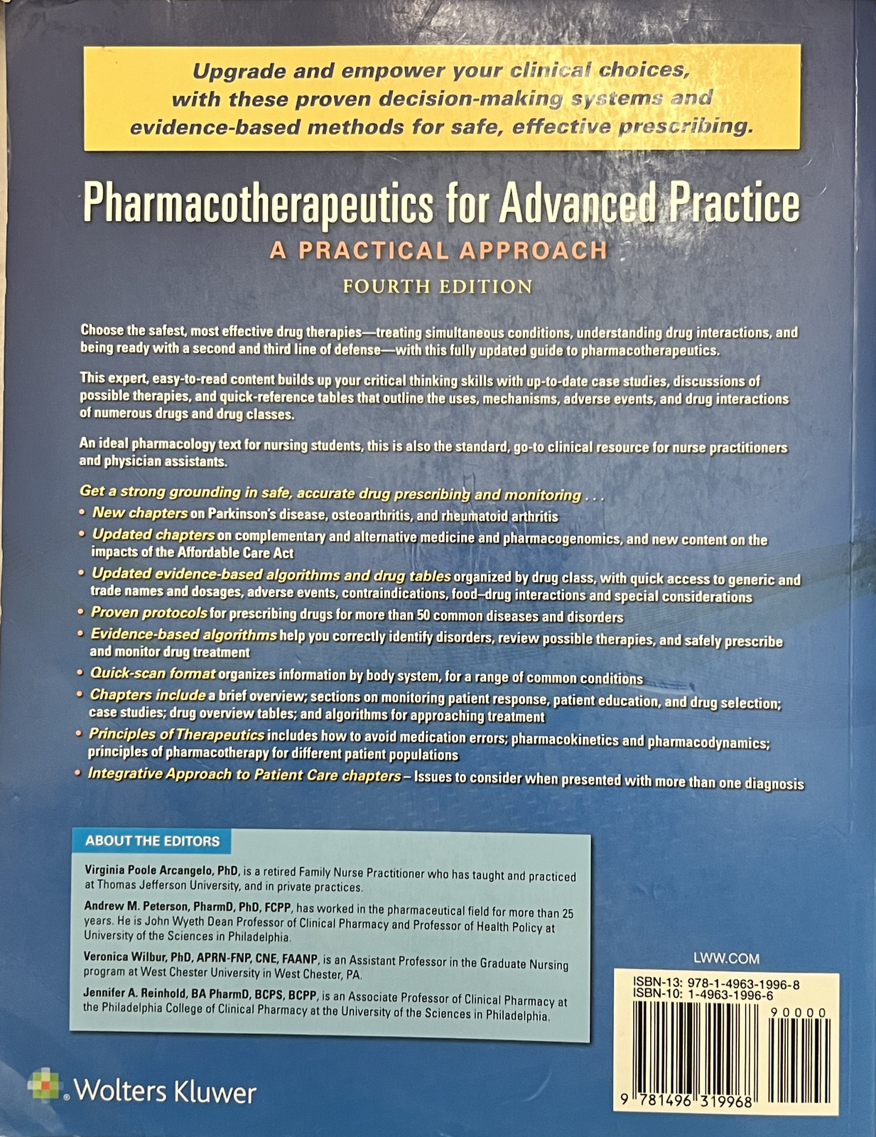Pharmacotherapeutics for Advanced Practice : A Practical Approach by Jennifer A.