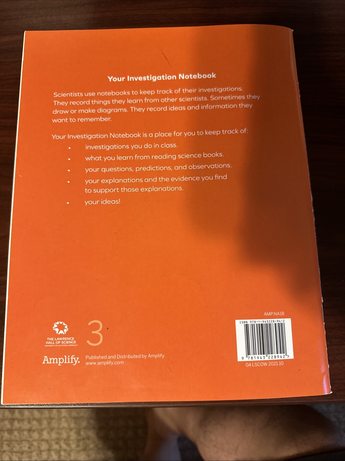 Amplify Science Environments & Survival Snails Robots & Biomimicry Gr 1 Notebook