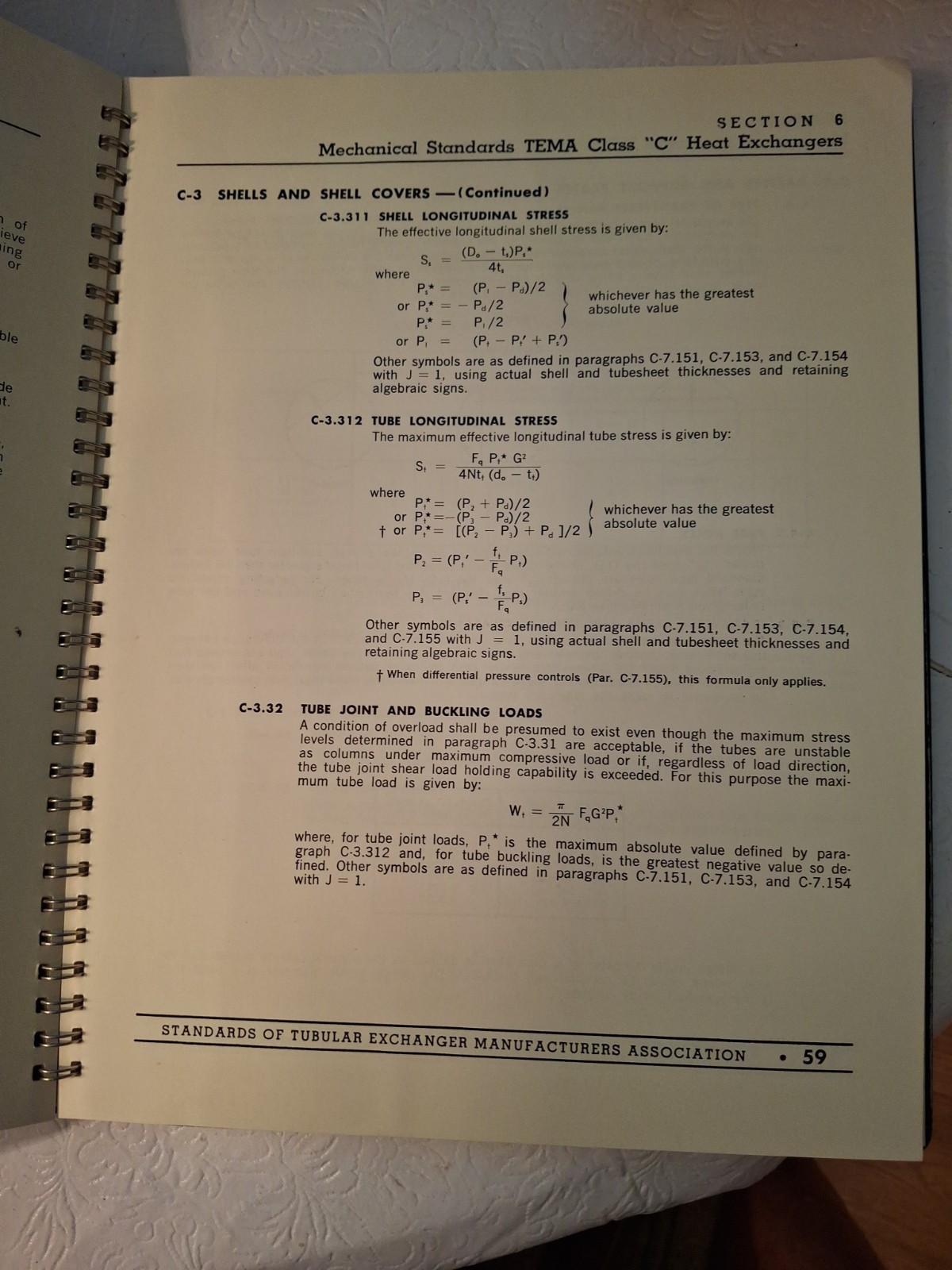 Standards Of Tubular Exchanger Manufacturers Association, 5th Ed. 3rd Ptg. 1972