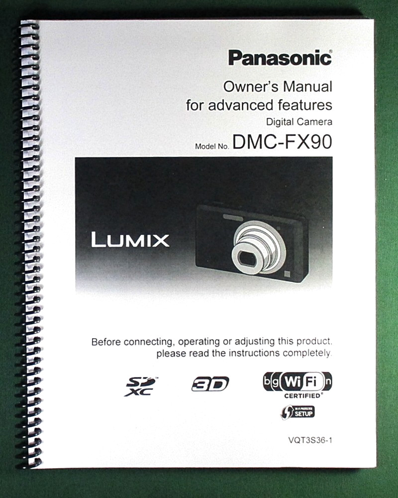 Panasonic DMC-FX90 Instruction Manual: w/ Protective Covers!