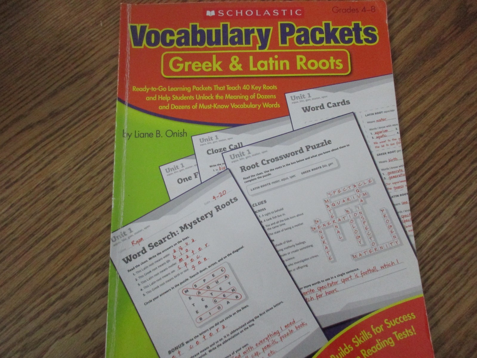 Vocabulary Packets-Greek & Latin Roots grades 4-8