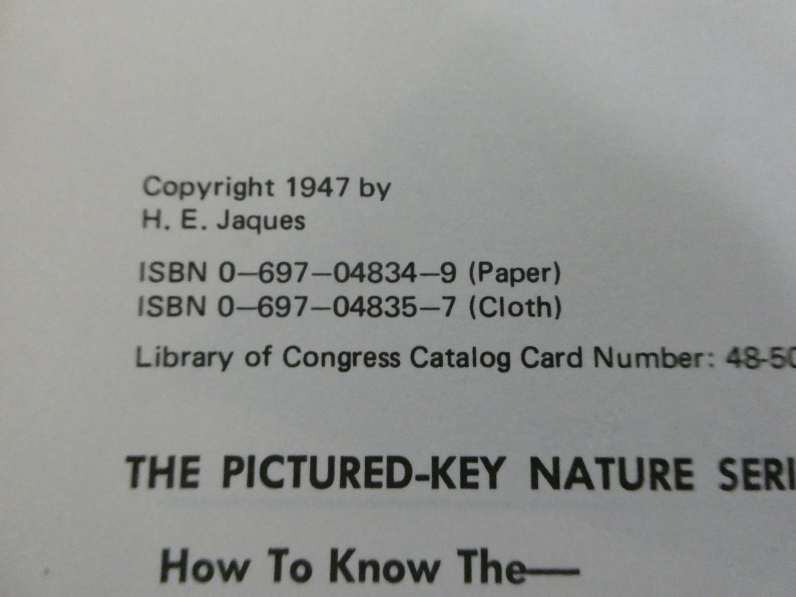 HOW TO KNOW THE INSECTS PUB 1947 SPIRAL BOUND HARD PAPER COVER 205 PAGES