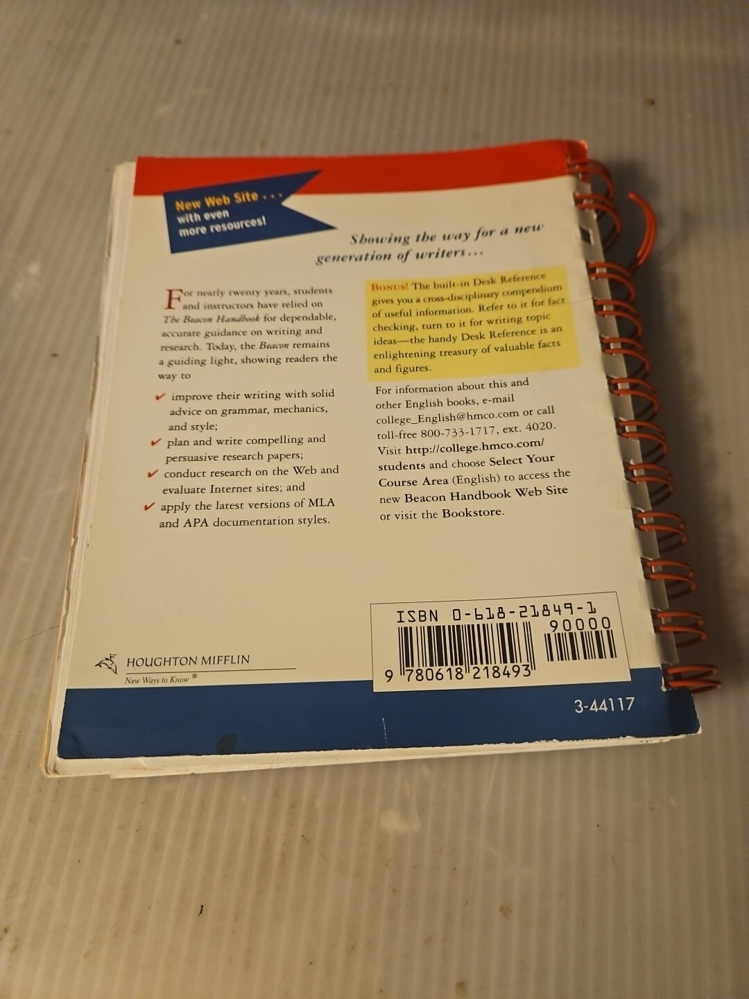 2002, “The Beacon Handbook & Desk Reference” by Robert Perrin Paperback Book