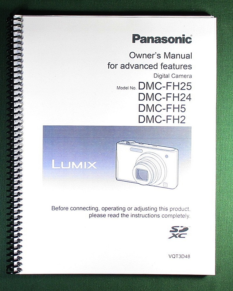 Panasonic DMC-FH2 / FH5 / FH24 / F25 Instruction Manual: w/ Protective Covers!