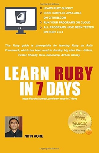 Learn Ruby In 7 Days: Black And White Print – Ruby tutorial for