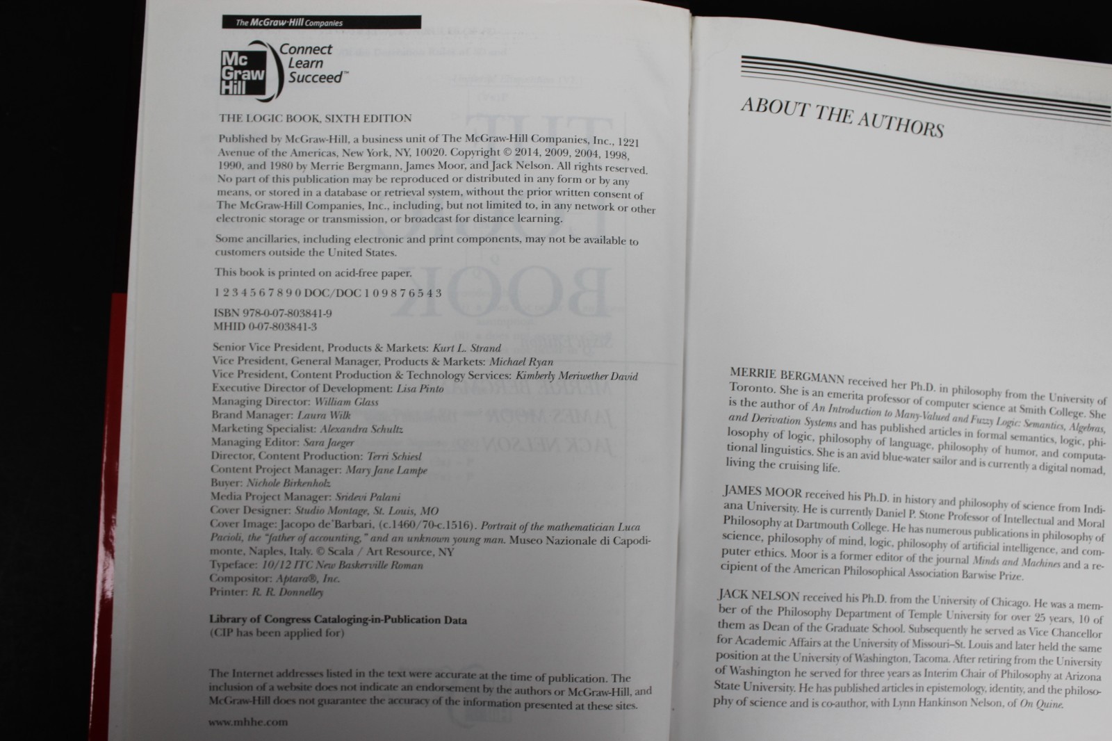 Logic Book by James Moor, Jack Nelson and Merrie Bergmann (2013, HC) (FT1973)