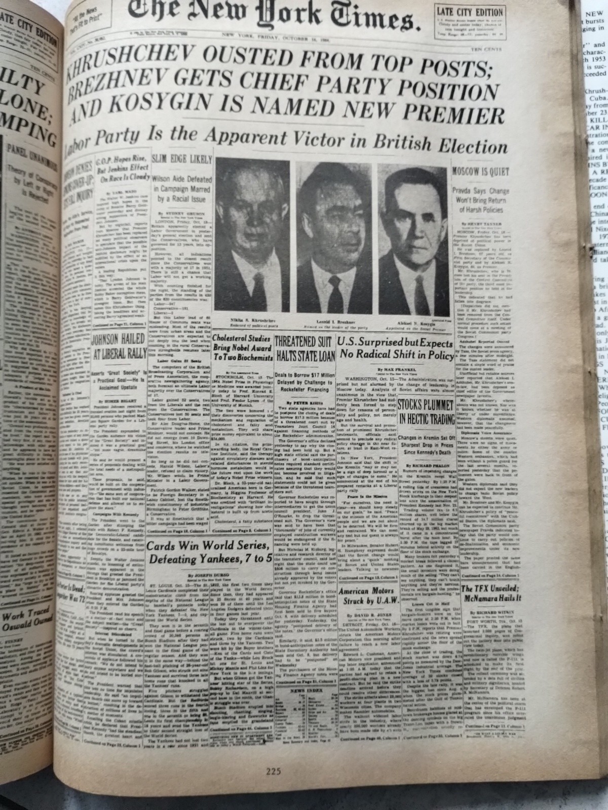 THE NEW YORK TIMES PAGE ONE Major Events 1920-1983 292 pages Hard Back 15.5X11.5