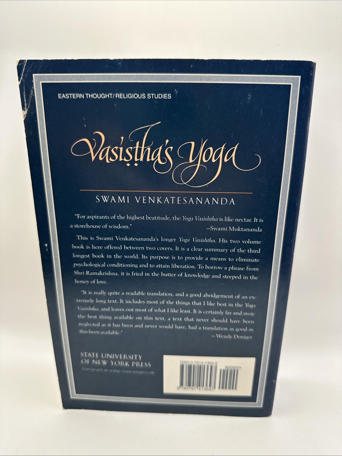 Vasistha’s Yoga by Swami Venkatesananda (1993, Paperback) FREE SHIPPING!