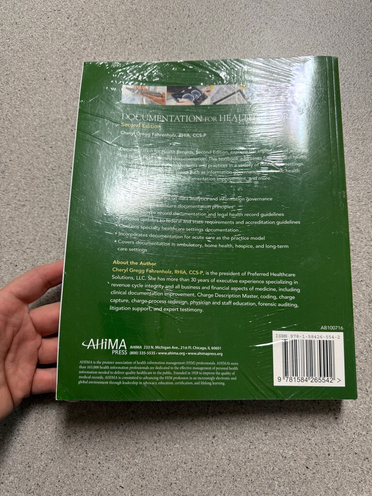 Documentation for Health Records – Paperback, by Fahrenholz Cheryl Gregg – New