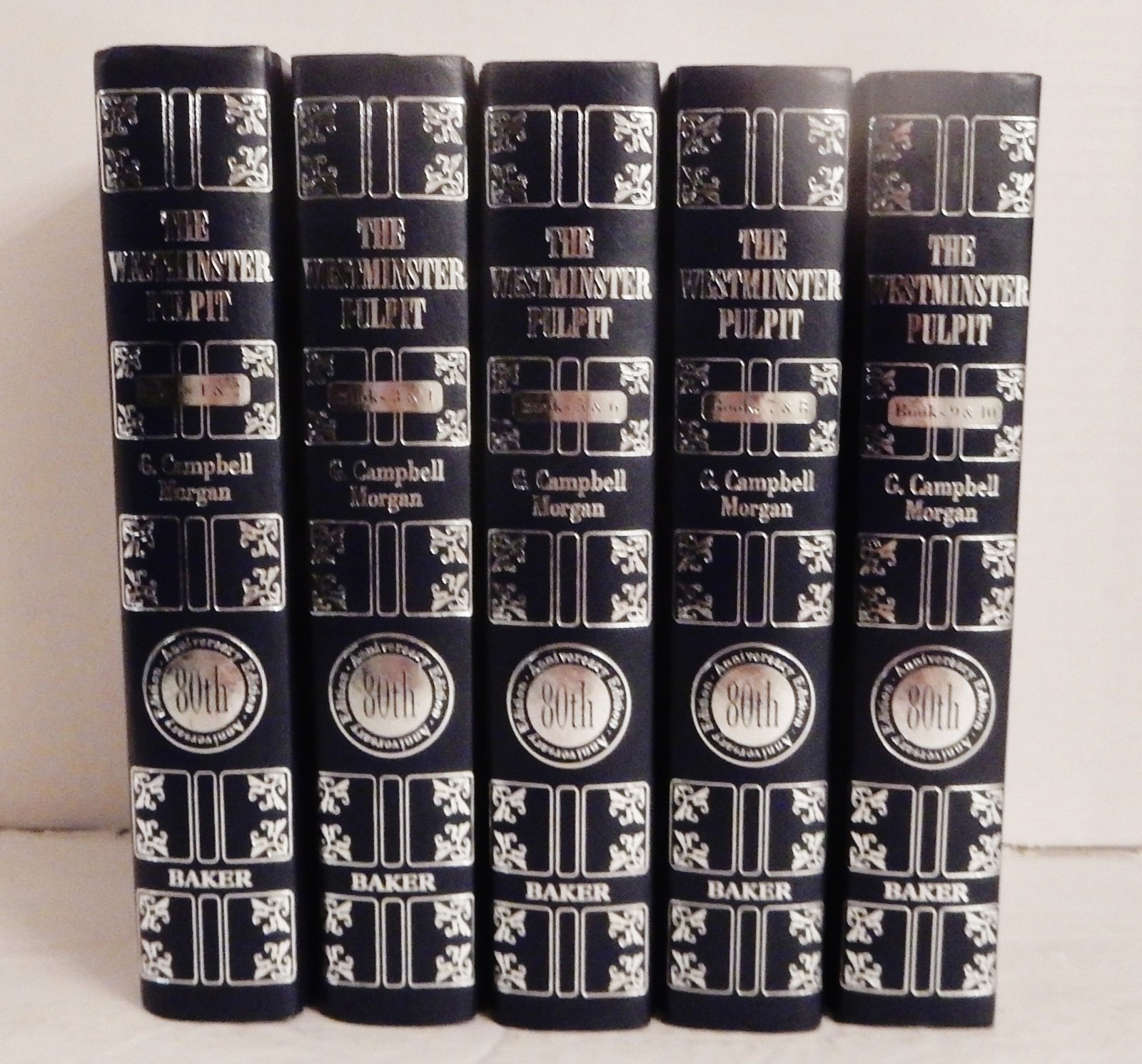THE WESTMINSTER PULPIT- The Preaching of C. Campbell Morgan; 10 Bks in 5 Vols