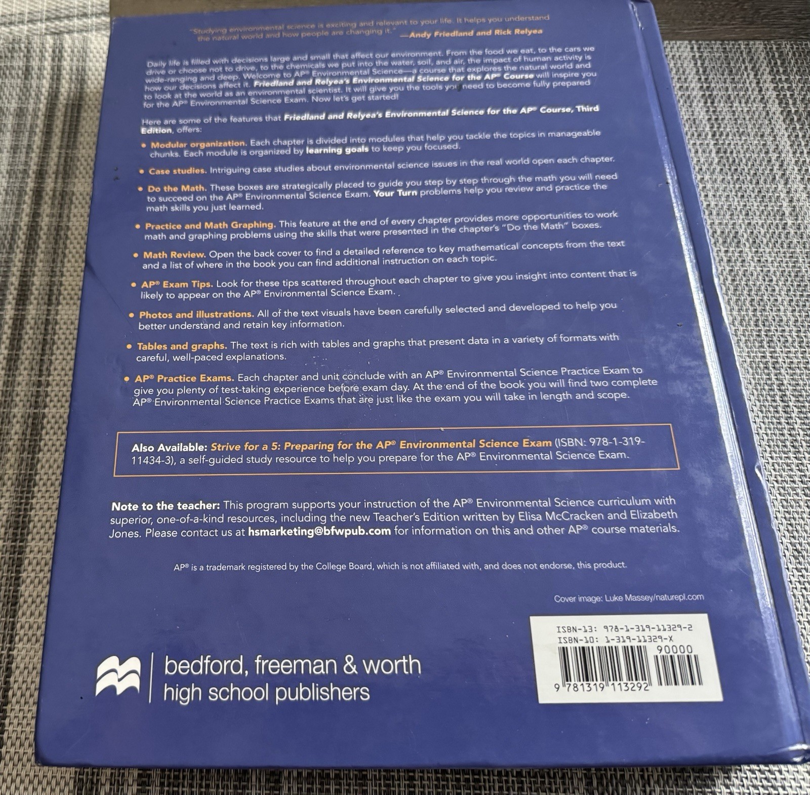 Environmental Science for the AP Course by Rick Relyea (Hardcover, 2019)