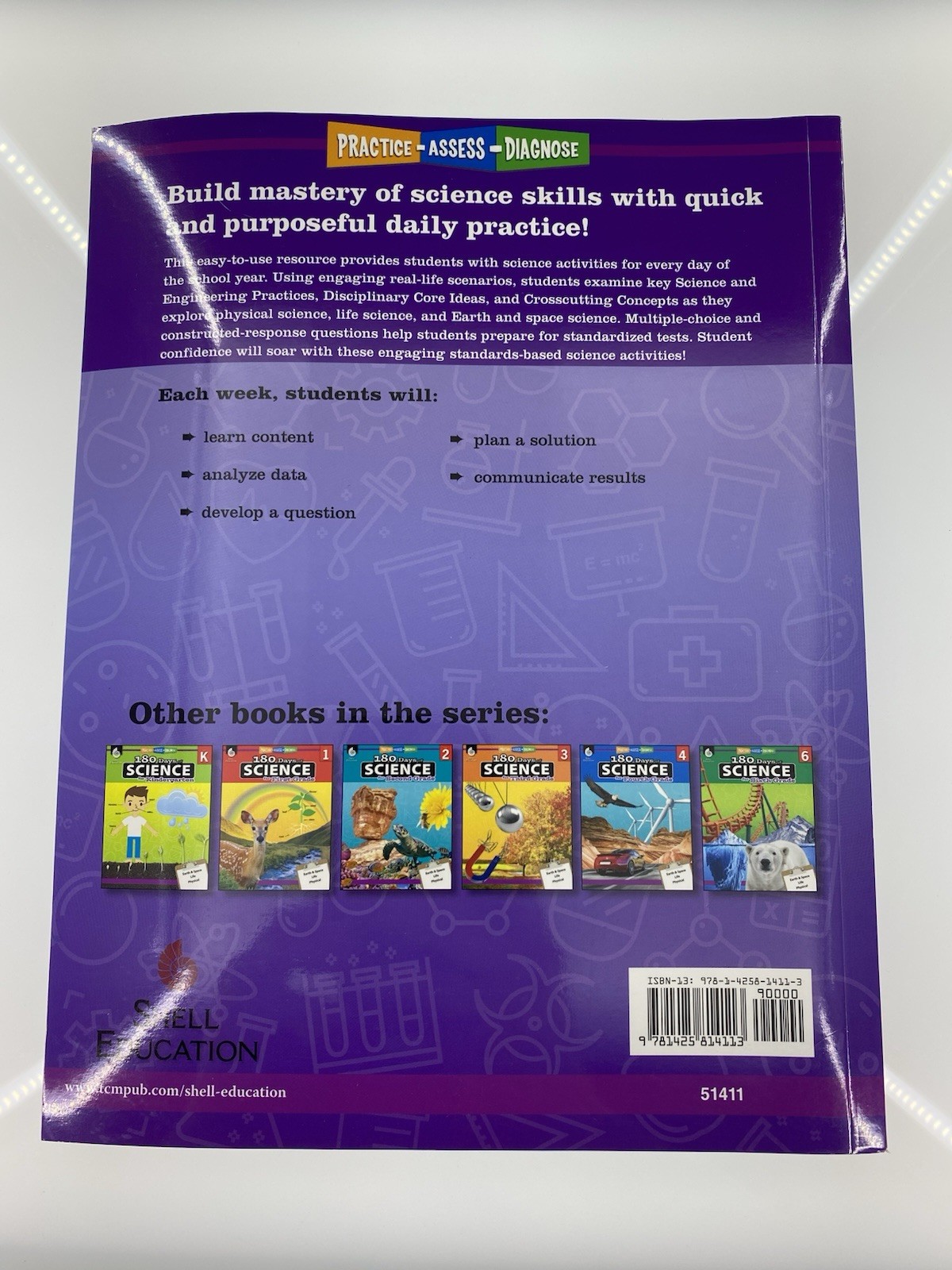 180 Days of Science: For Grade 5 , Classroom Or Homeschool Shell Education NEW
