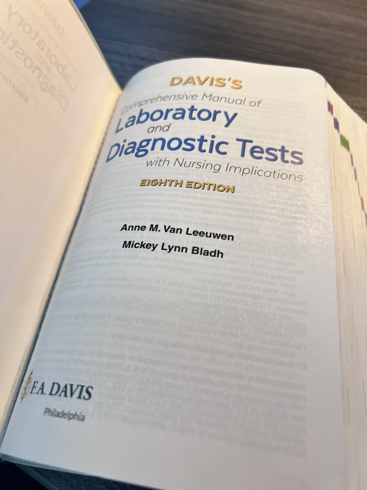 Davis’s Comprehensive Manual of Laboratory and Diagnostic Tests with Nursing…