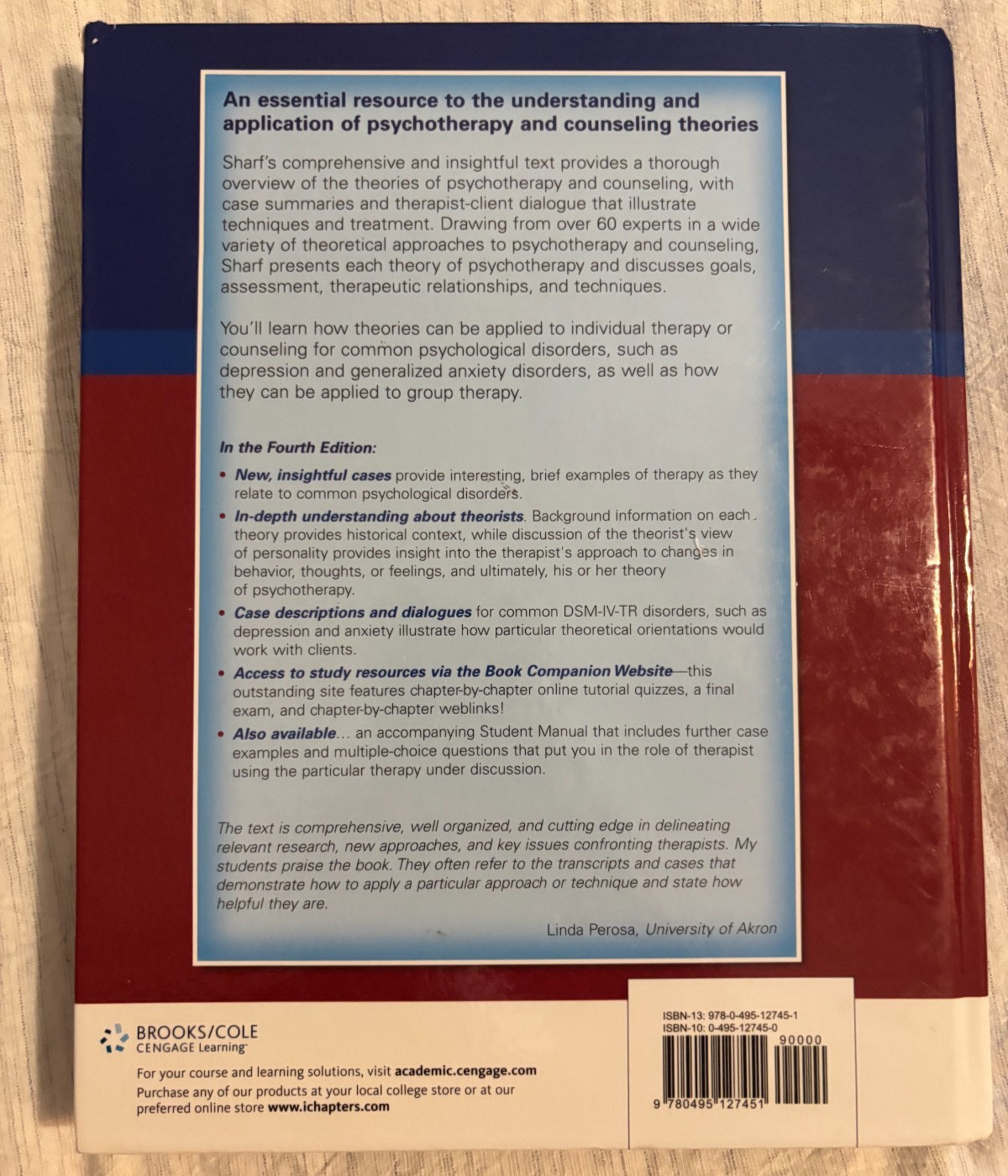 Theories of Psychotherapy and Counseling : Concepts and Cases by Sharf (2007,…
