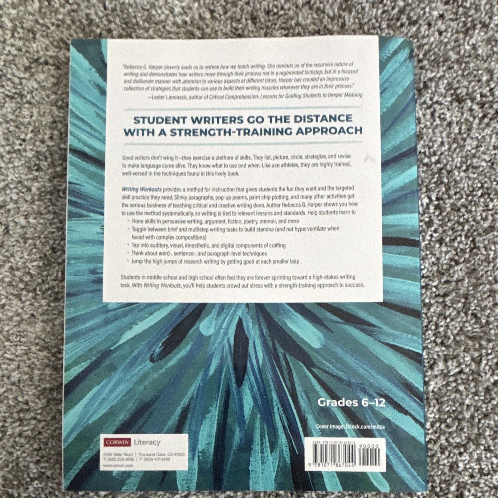 Writing Workouts by Rebecca G. Harper Grades 6-12 Paperback 2017 Corwin