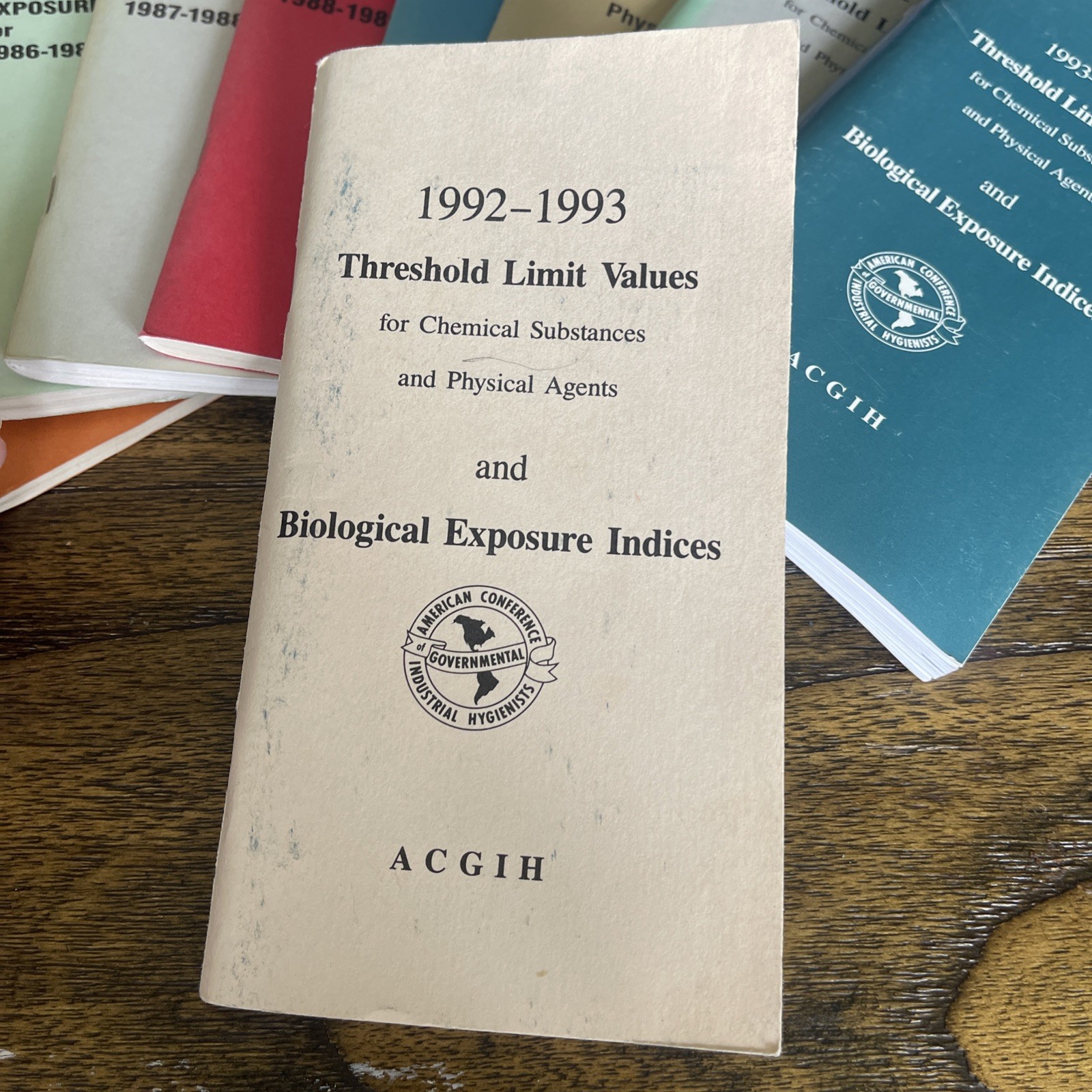 ACGIH Booklet Lot 10x Threshold Limit Values TLV BEIs 1982-1994 Vintage