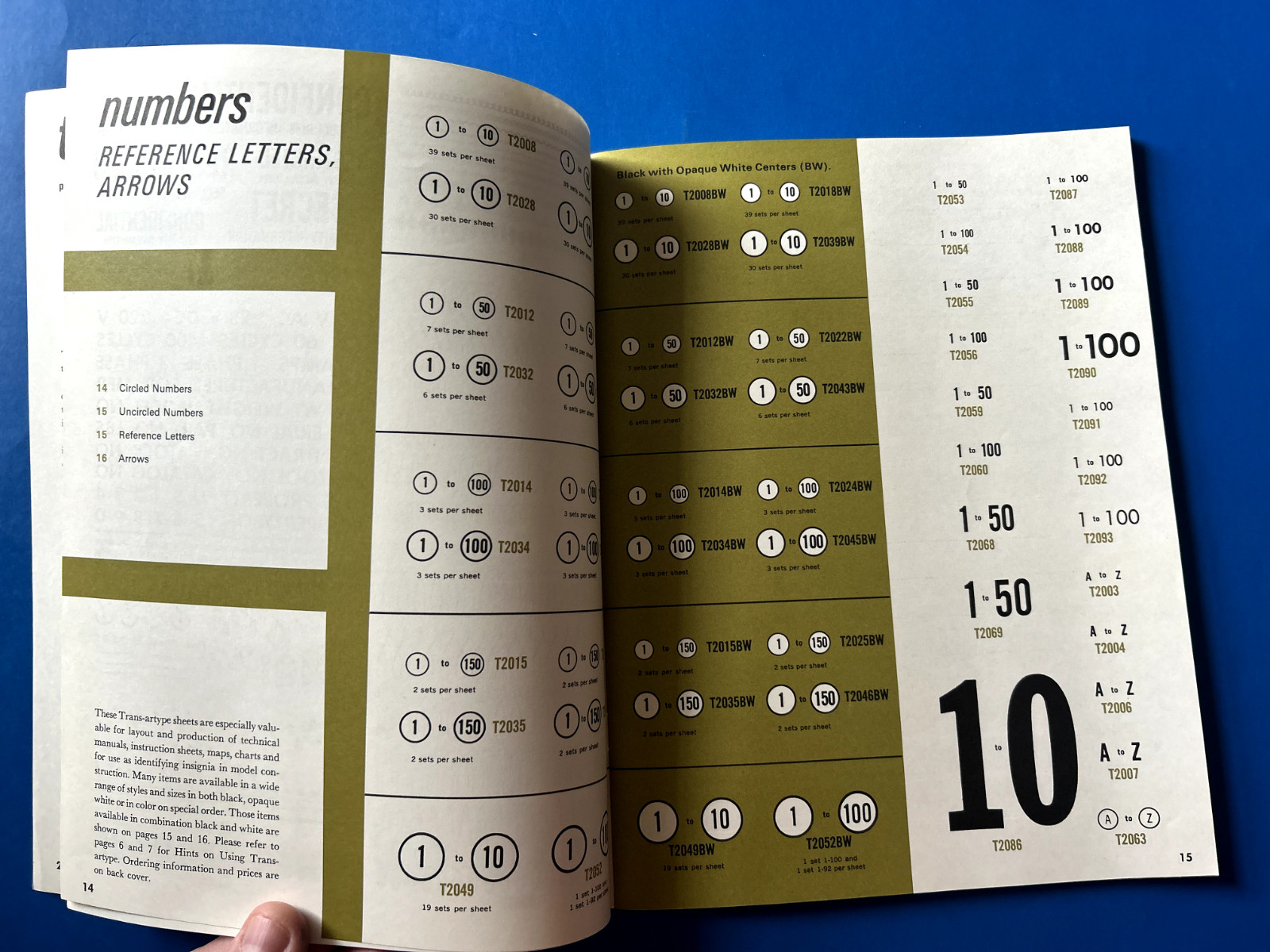 Original 1966 artype’s Transfer Sheet trans-artype Catalog 79 pages