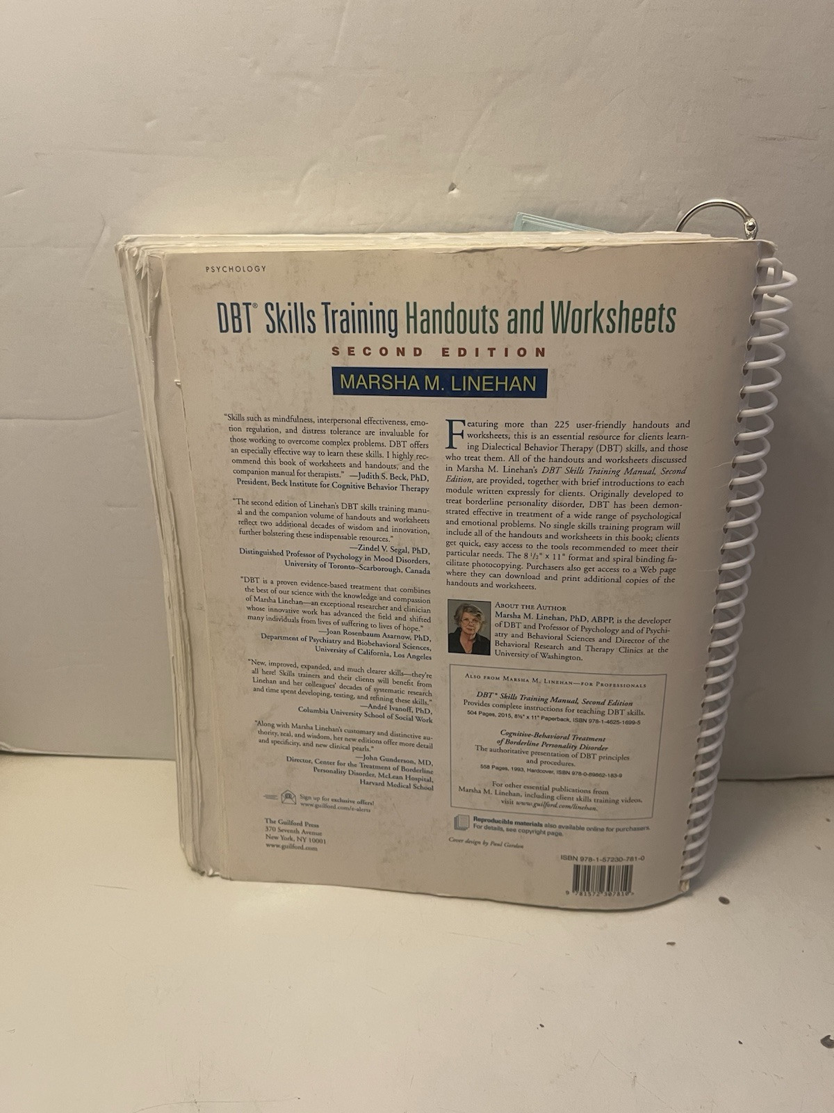 DBT Skills Training Handouts and Worksheets 2014 Spiral Bound Paperback