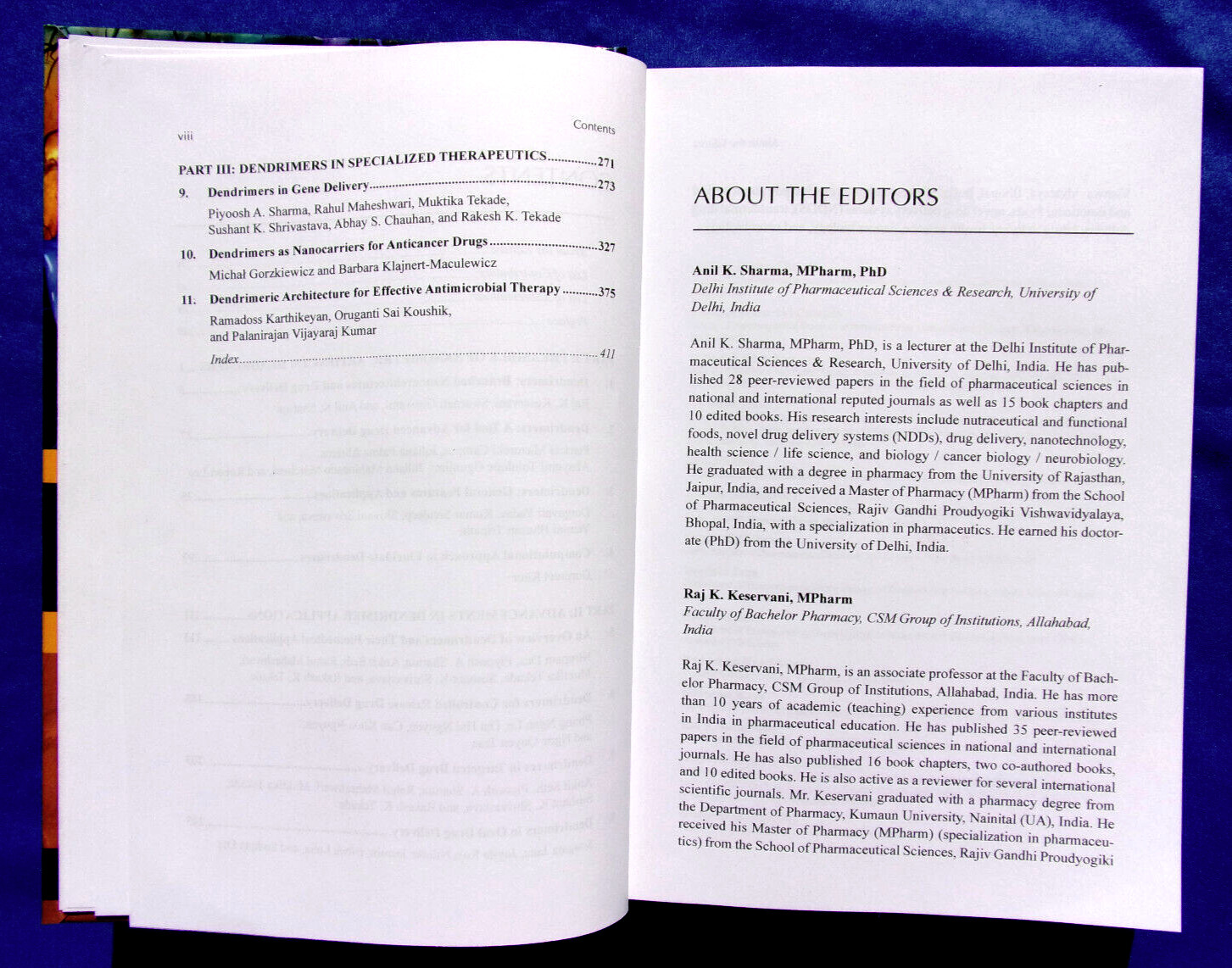 Dendrimers for Drug Delivery~Hardcover~by Raj K. Keservani & Anil K. Sharma~RARE