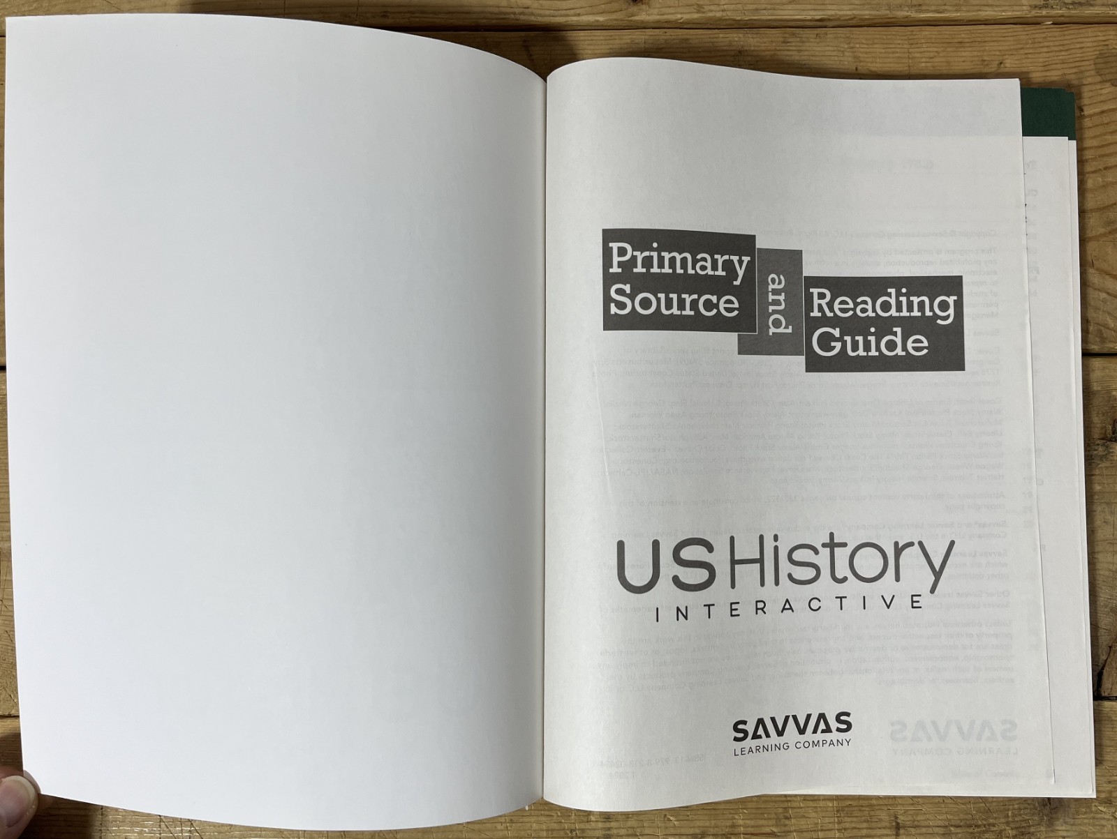US History Interactive Primary Source and Reading Guide – Savvas Learning – 2022