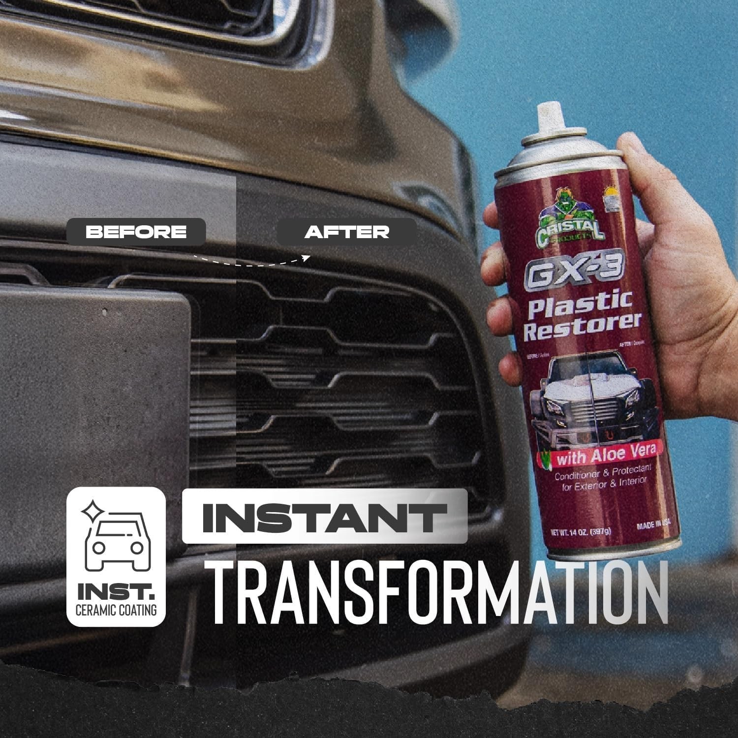 8oz GX-3 Plastic Restorer – Professional UV Protection for Automotive Surfaces