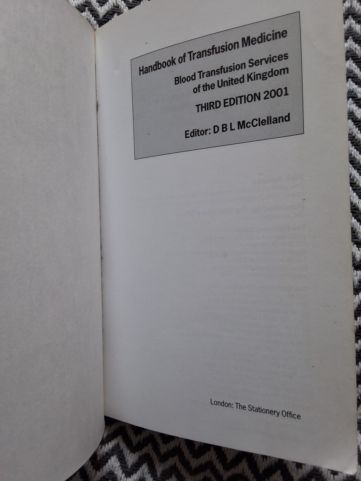 Handbook of Transfusion Medicine Blood Transfusion Services of United Kingdom