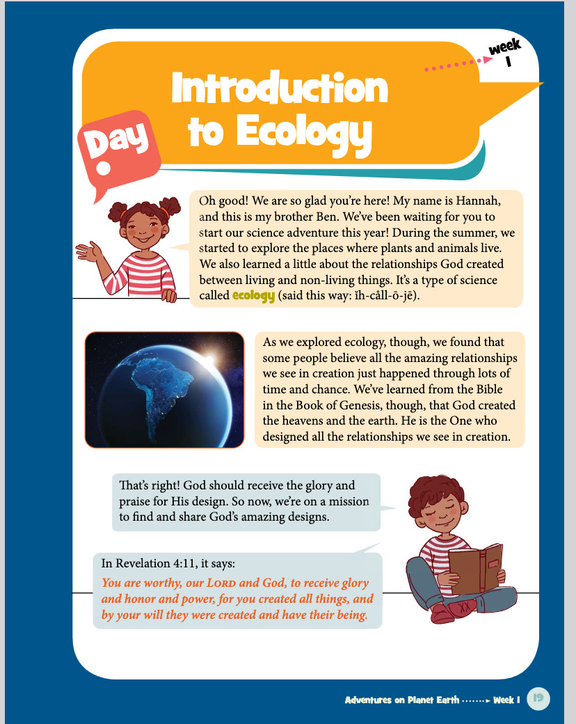 Masterbooks ADVENTURES ON PLANET EARTH Level 3 Let’s Talk Science 2nd 3rd 4th Gr