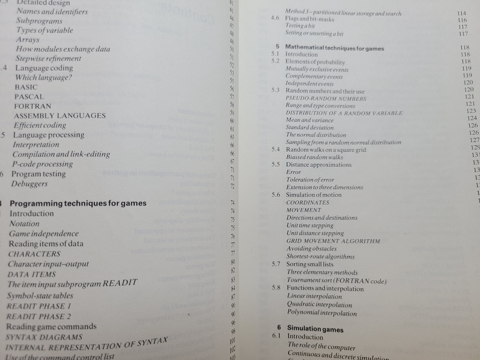 Games Programming – Eric Solomon – Cambridge University Press 1984