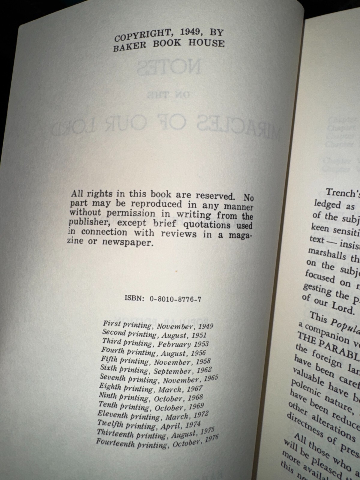 Notes on the Miracles of Our Lord Paperback R. C. Trench