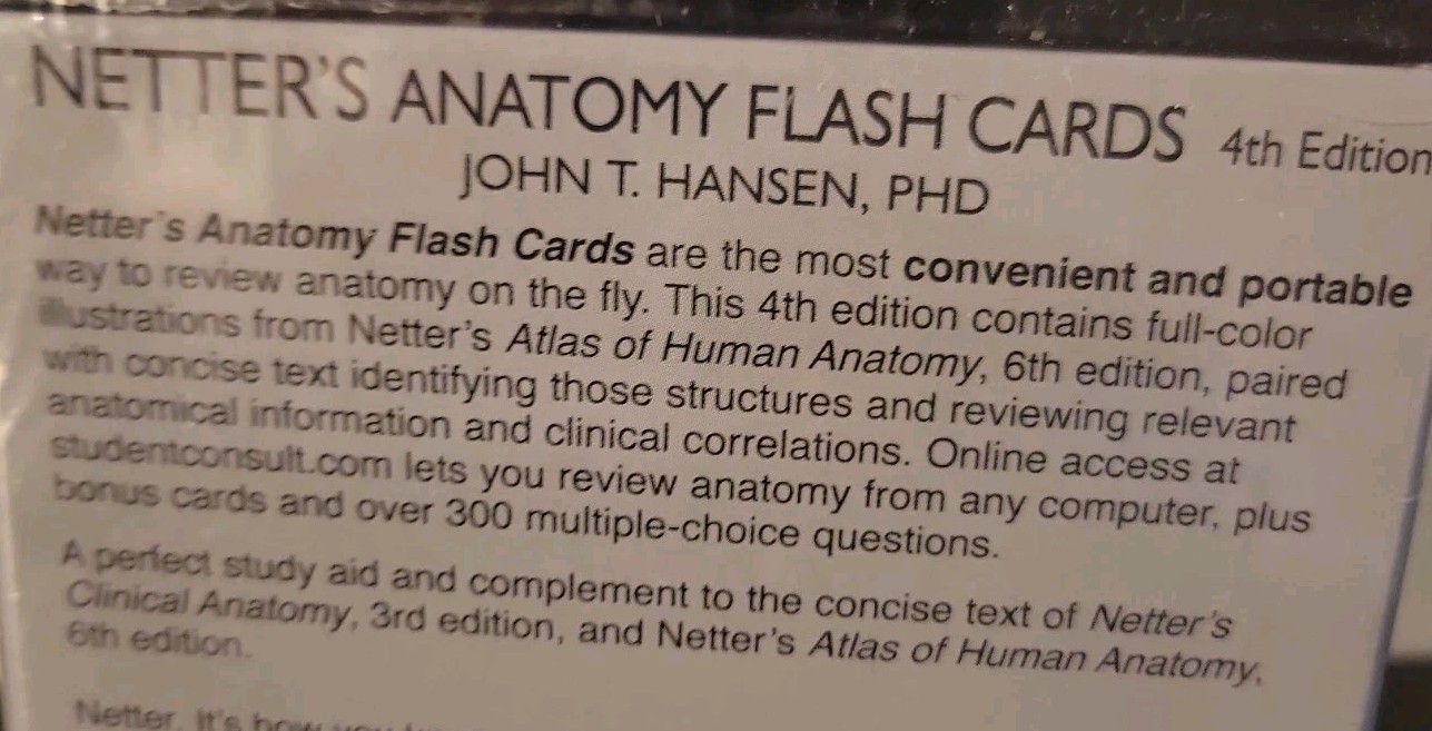 Netter Basic Science Ser.: Netter’s Anatomy Flash Cards : With Online Student…