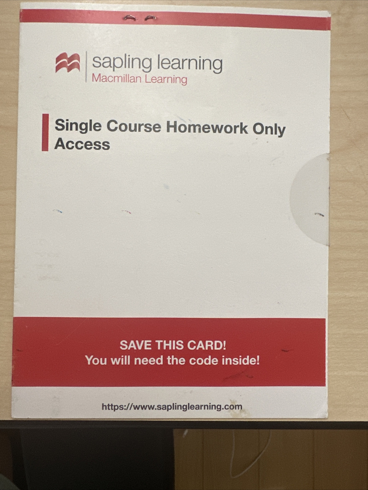 Sapling Learning Homework-Only for General Chemistry (Single-Term Access) by…