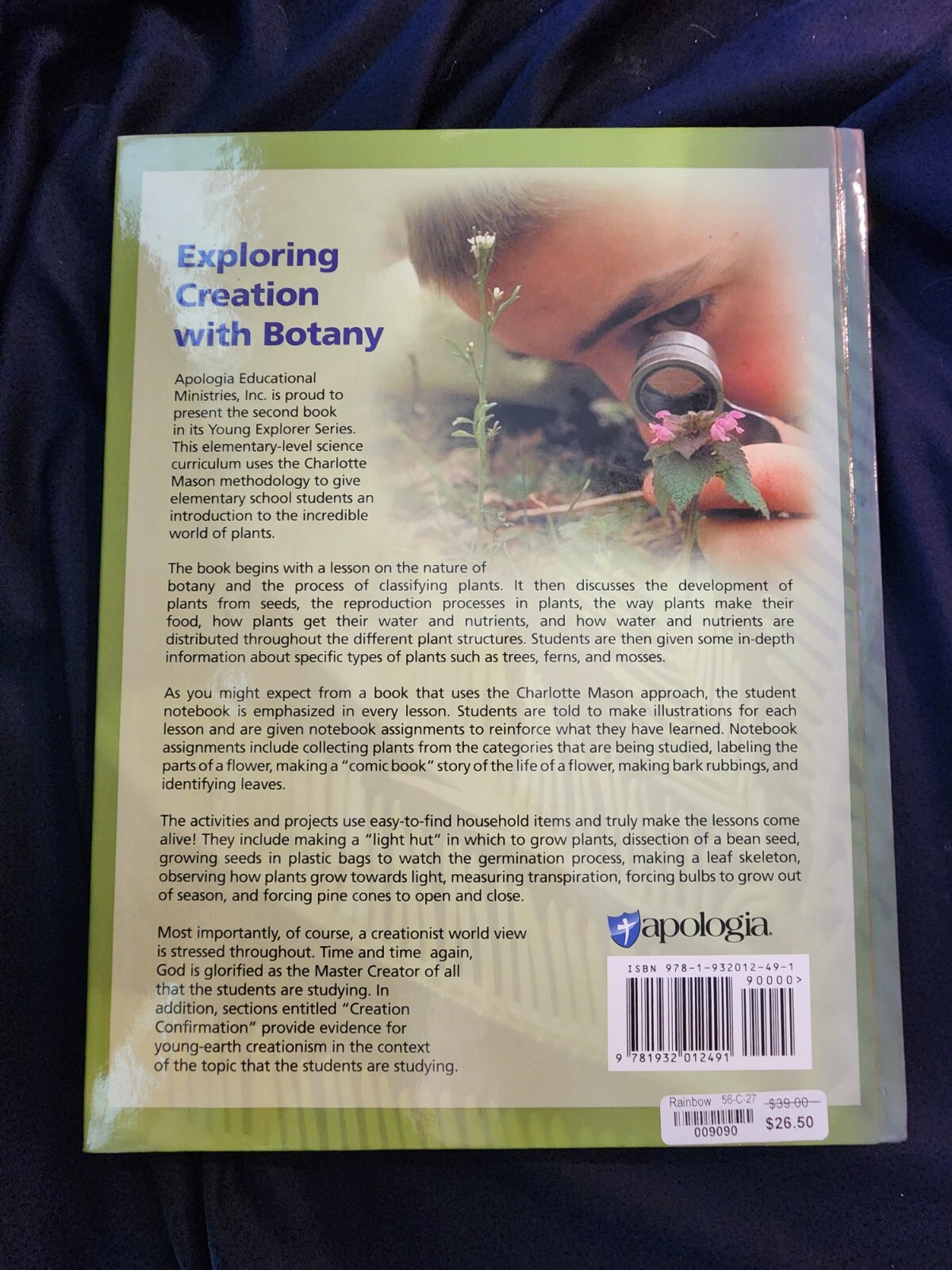 Apologia Exploring Creation with Botany By Jeannie Fulbright HC Textbook