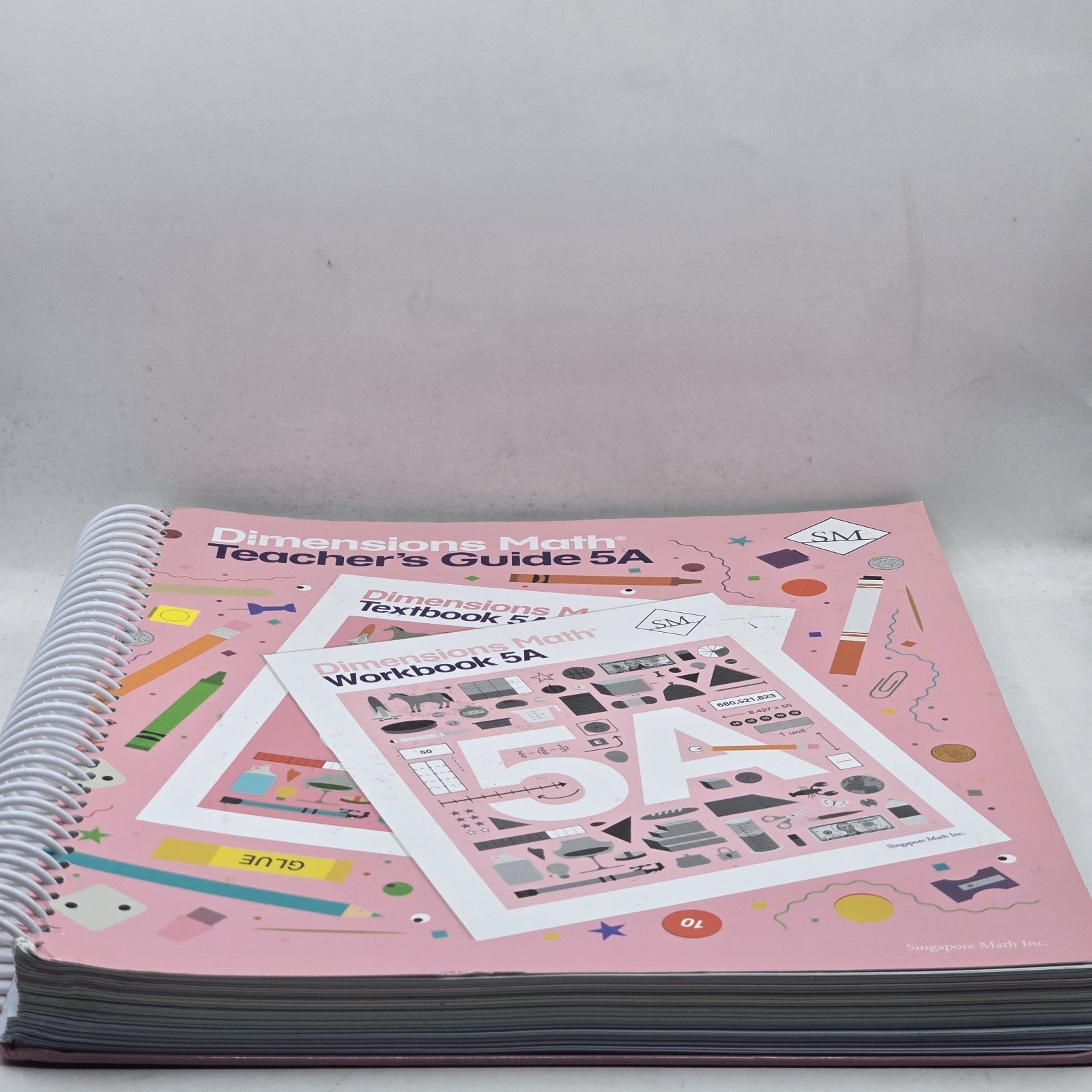 Dimensions Math Teacher’s Guide 5A [Spiral-bound] Singapore Math Inc. CLEAN