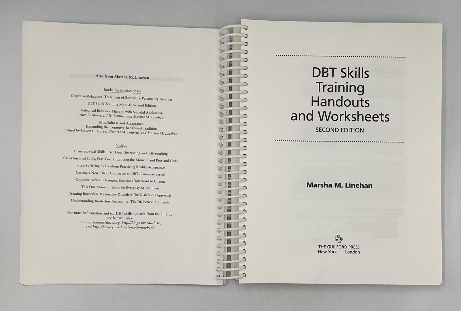 DBT Skills Training Handouts & Worksheets 2nd Ed Linehan Guilford Korea Teal